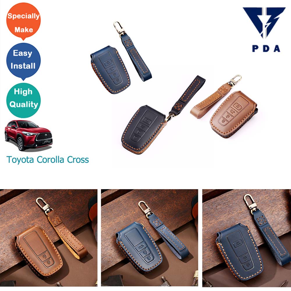 Toyota Corolla Cross XG10 Leather Car Key Case Protector Holder