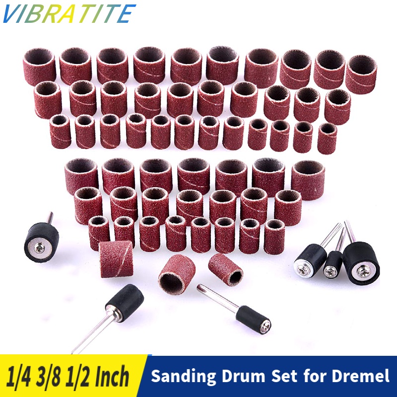 Sanding Drum Set, Including 1/4 3/8 1/2 Inch Drum Sander Sanding
