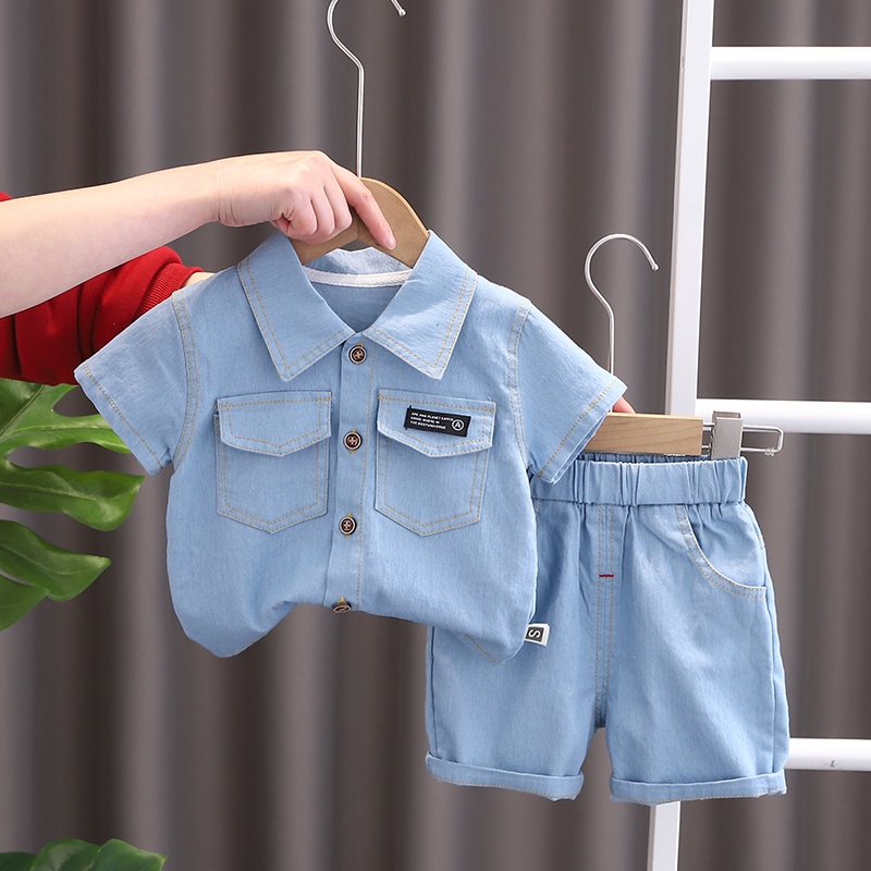 New 2pcs Toddler Kids Baby Boy Infant T-shirt Top+Jeans Pants