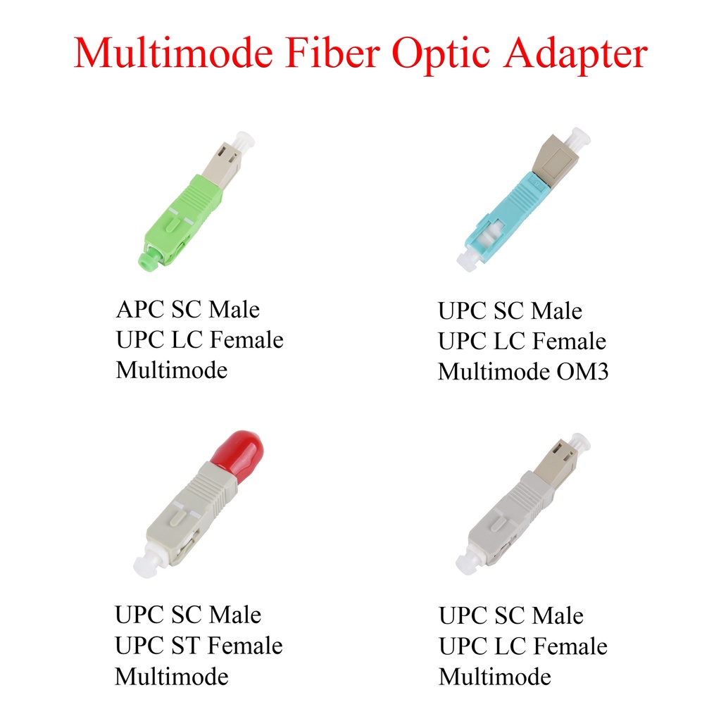 1Pcs Fiber Optic APC/UPC SC Male to UPC LC/ST Female Adapter Multimode ...