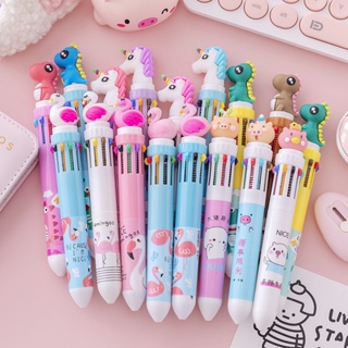 4 Pieces Fun Pens Ballpoint Pen Animal Shaped Design Cartoon Pen Fun Pens  for Kids Office School Supplies 0.7 mm (Unicorn)