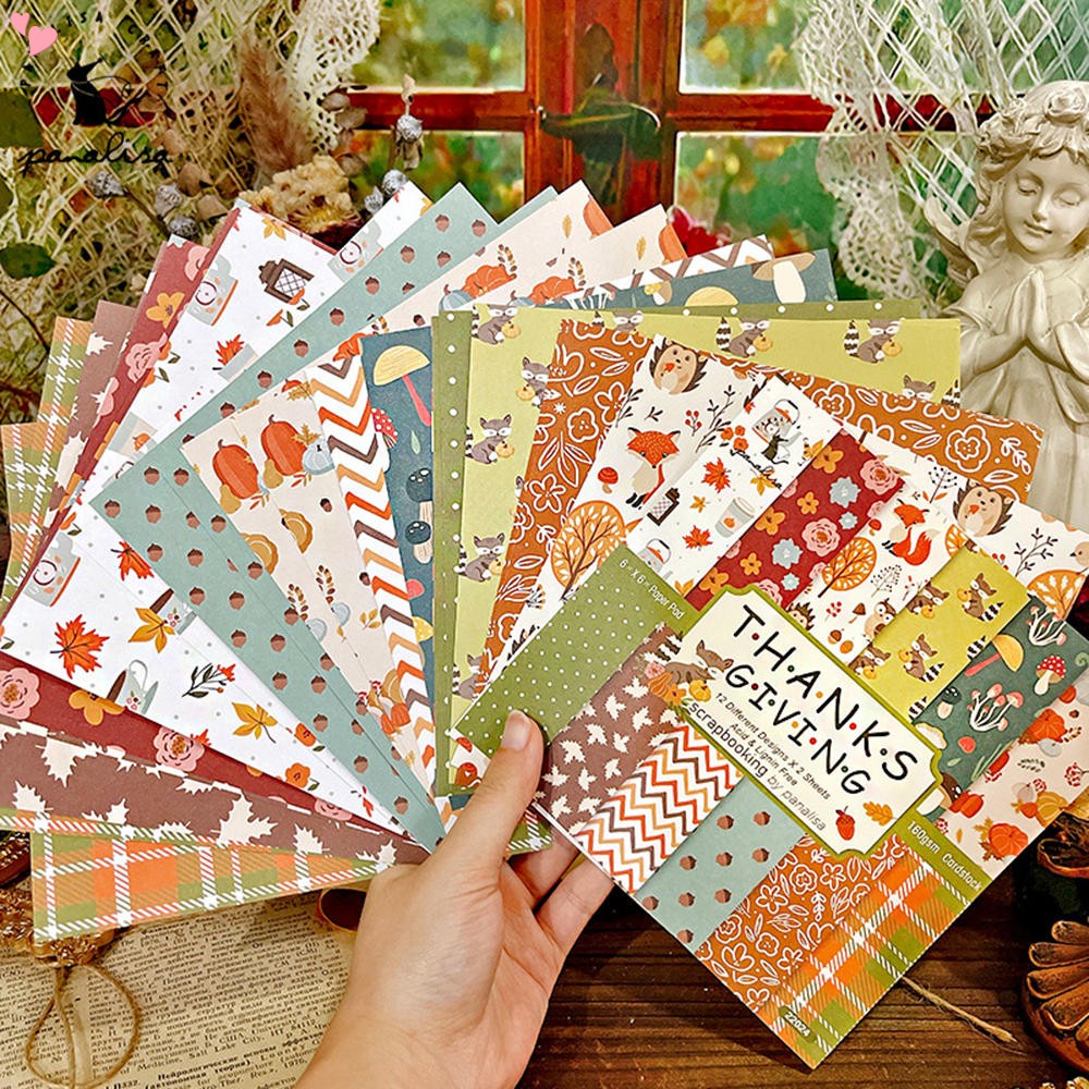 6 Inches Handbook Material Paper DIY Scrapbooking Cat Decorative Paper ...