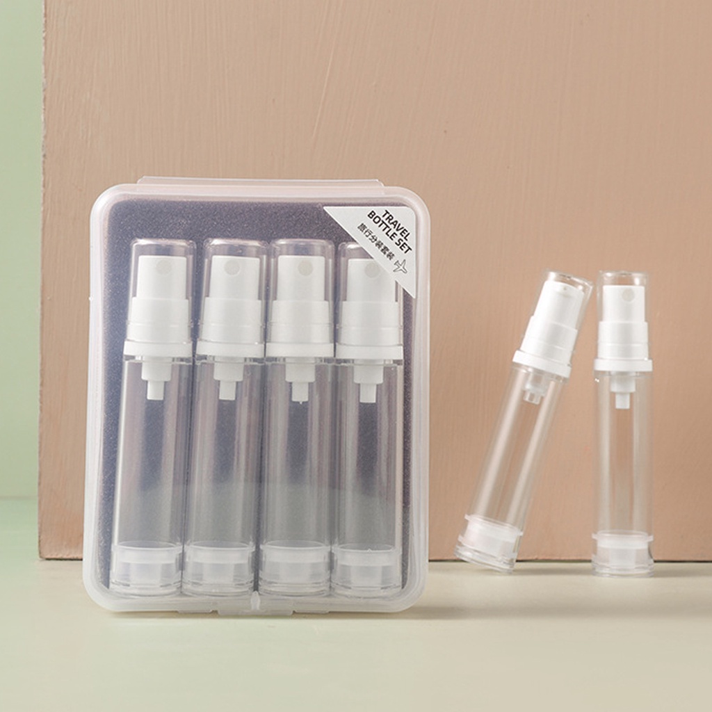 4Pcs /10Ml Travel Sub-bottling Set As Vacuum Spray Lotion Cosmetic ...