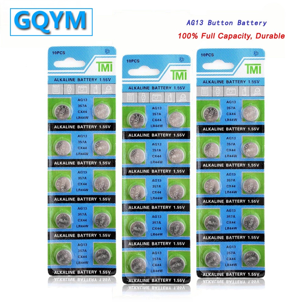 40PCS AG13 LR44 LR1154 357A S76E G13 Button Battery 1.55V Alkaline Coin Battery Shopee Philippines