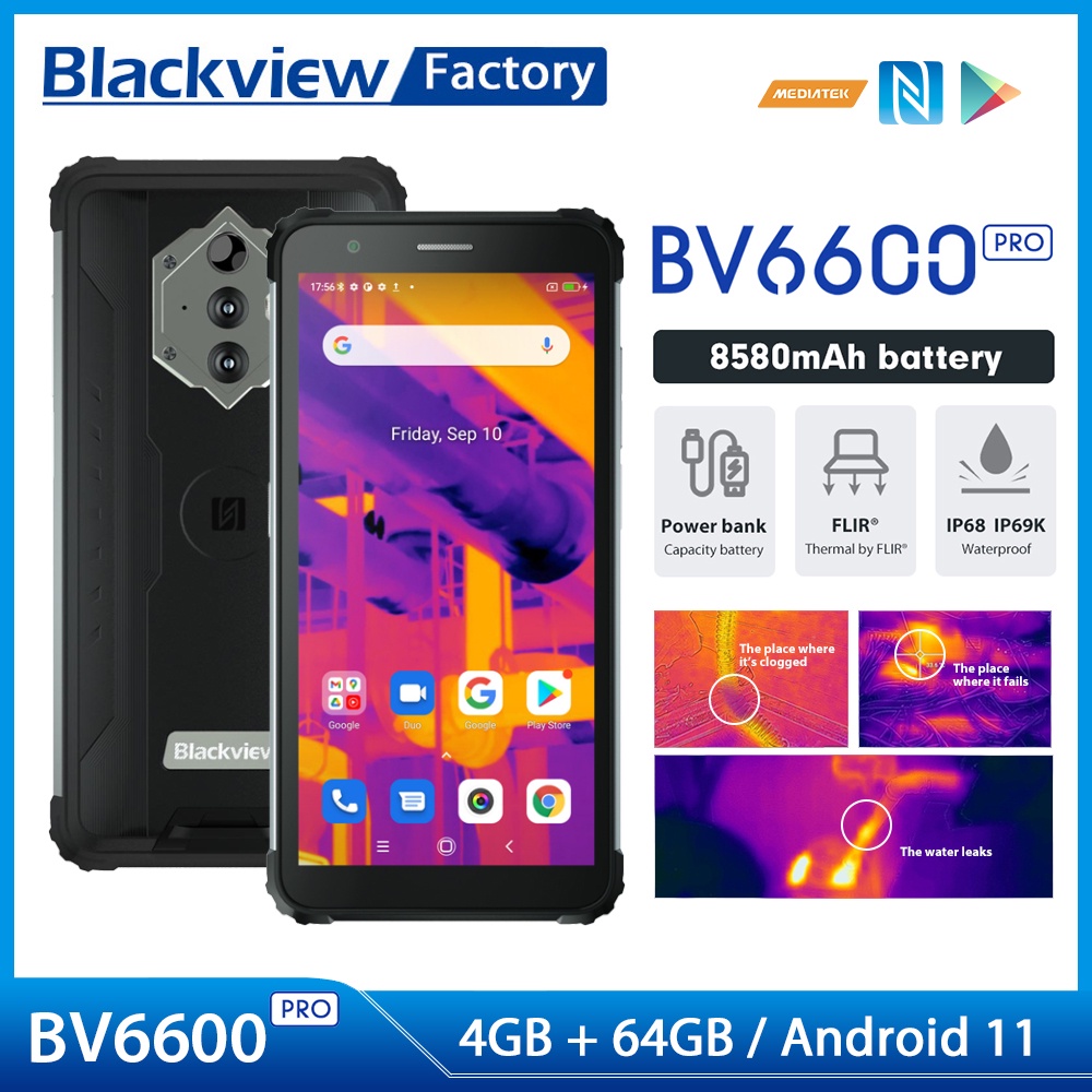 2023 Blackview BV6600 Pro Rugged Mobile Phone Thermal Imaging Camera ...