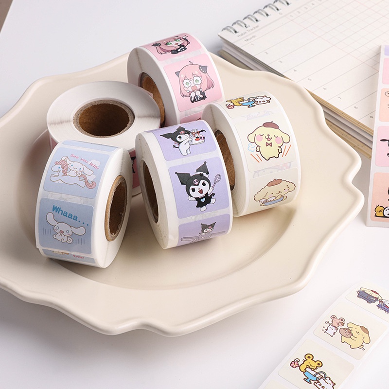 500 Pcs Cartoon Girl Handbook Stickers PET Material Stationery Stickers ...