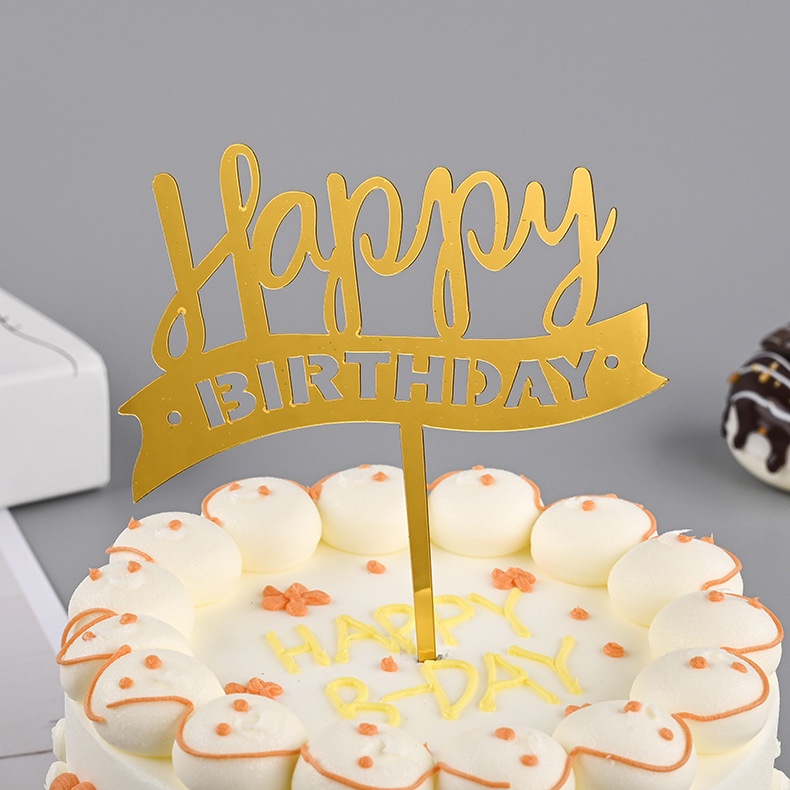 Acrylic Happy Birthday Cake Topper | Shopee Philippines