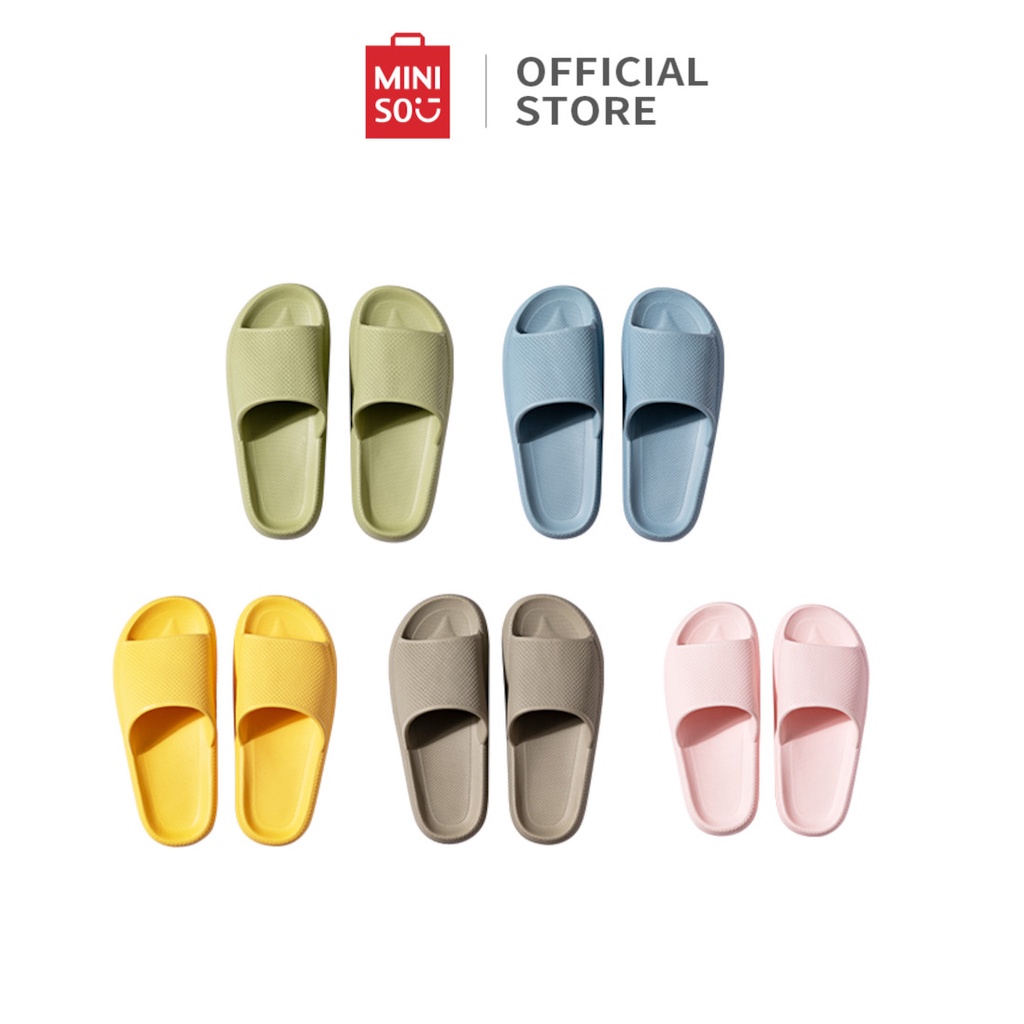 MINISO Thick Slippers Soft And Silent Thick Sole House Slippers For Men ...