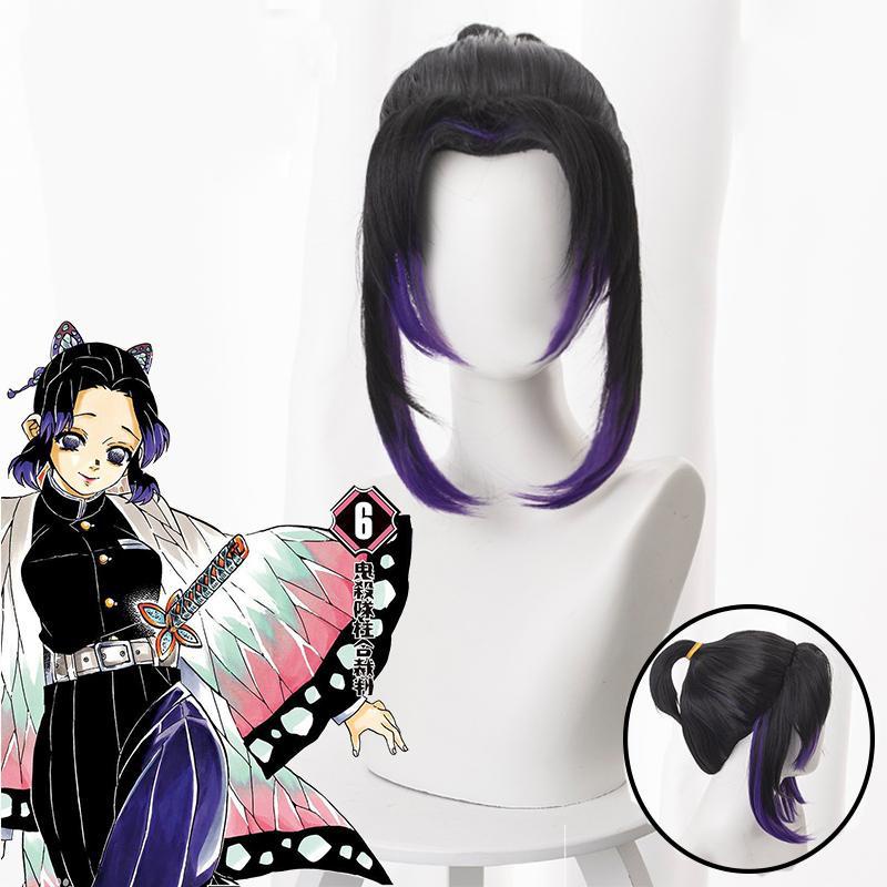 Cosplay Anime Demon Slayer Kimetsu Yaiba Kochou Shinobu Wigs Hair ...