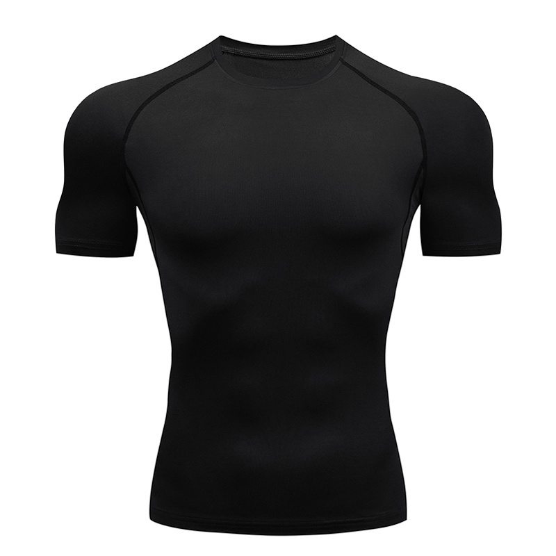 Compression Quick dry T-shirt Men Running Sport Skinny Short Tee Shirt ...