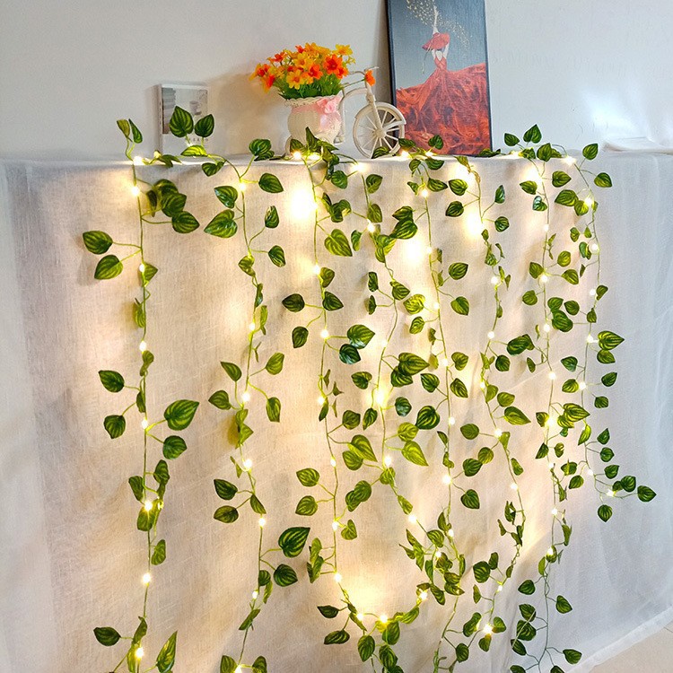 210cm Artificial Green Vine Leaves Leaf Hanging Plants Home Decoration