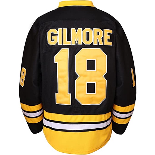 Ice Hockey Jersey Happy Gilmore 18 Boston Adam Sandler 1996 Movie Sport Sweater Stitched Letters Numbers Black Sport cloth Shopee Philippines