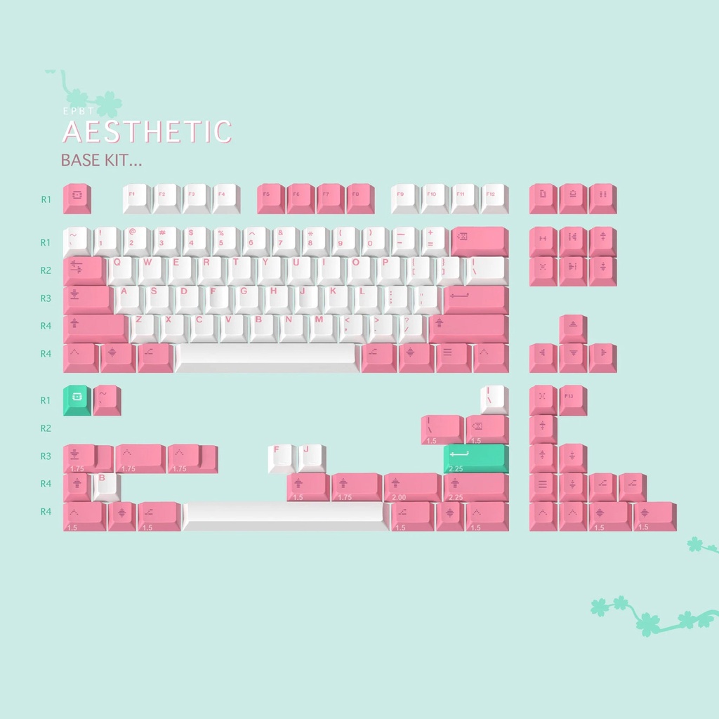 KBDfans Epbt Aesthetic Keycaps Base Kit Cherry Profile Pbt | Shopee Philippines