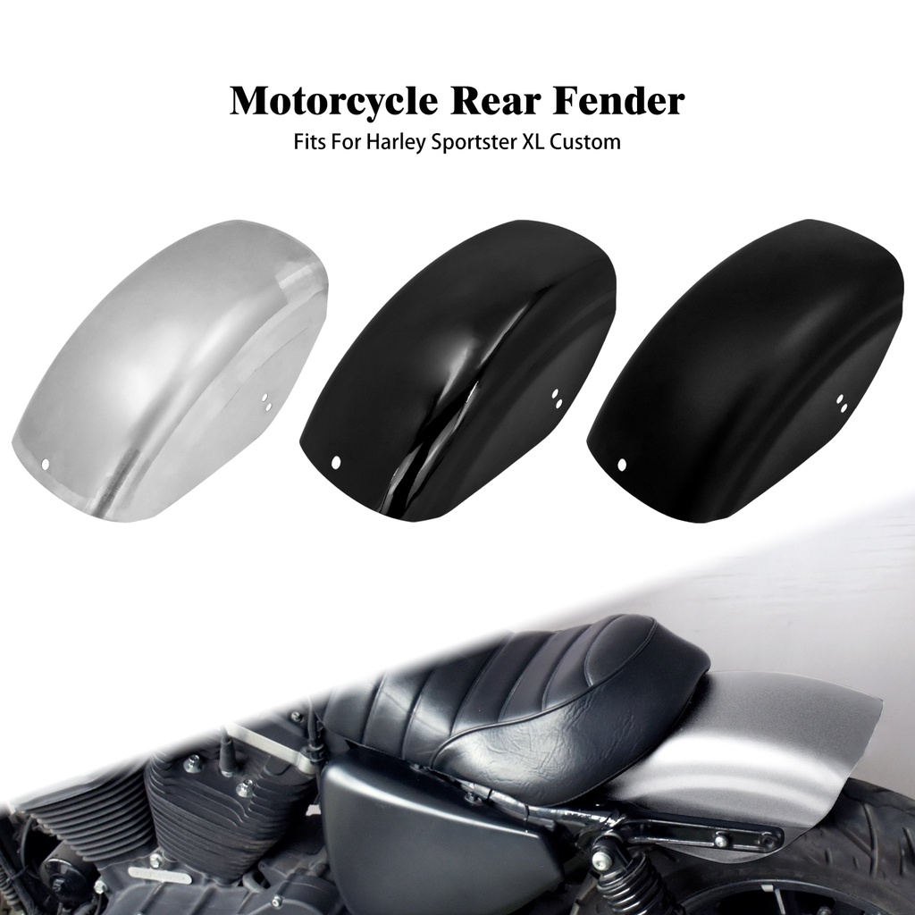 Motorcycle Short Flat Rear Fender Mud Guard Bobber Cafe Racer Mudguard ...