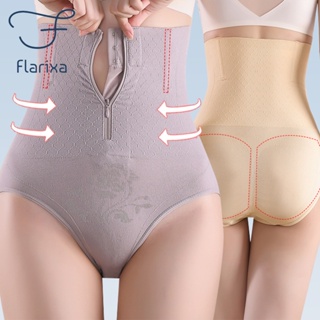 Flarixa Seamless High Waist Thongs Tummy Control Panties Women