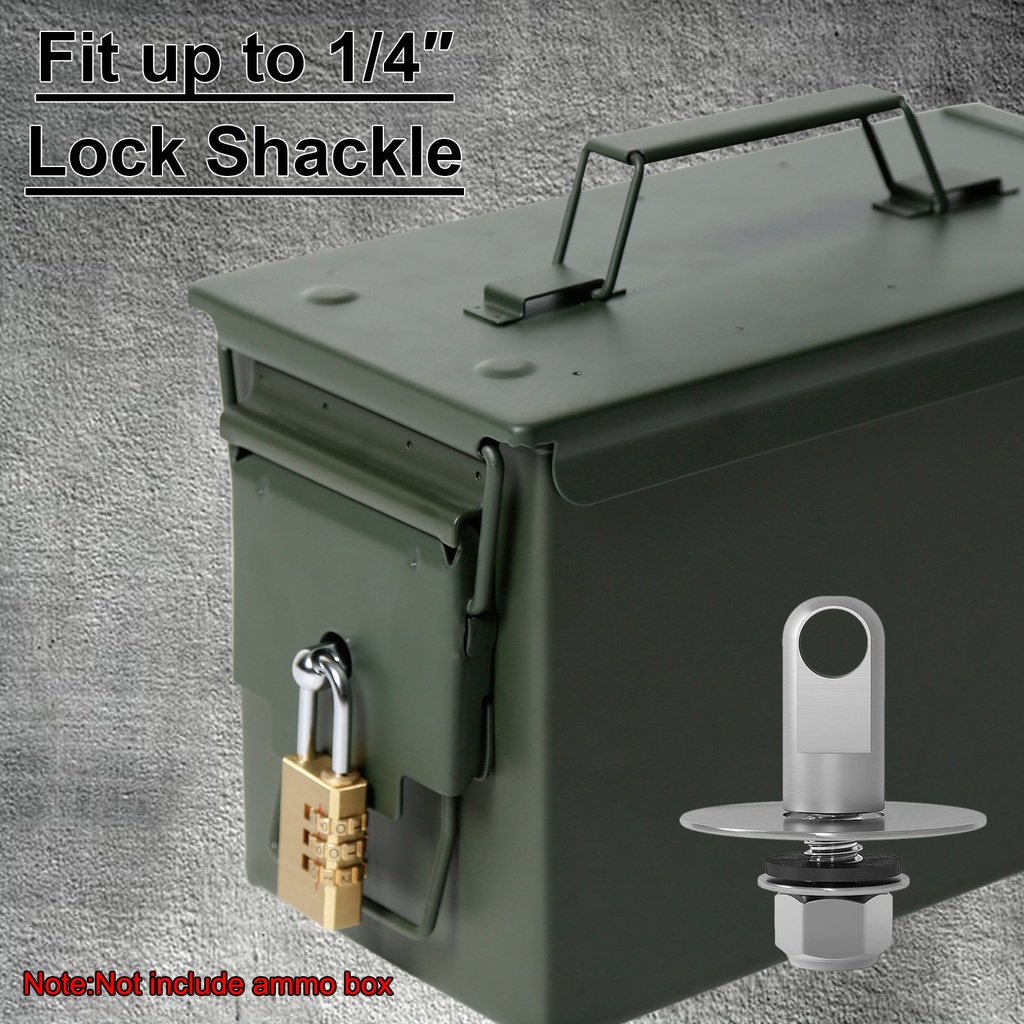 67LD With lock 50 Cal Ammo Box Can Steel Secret Hidden Safe Lock