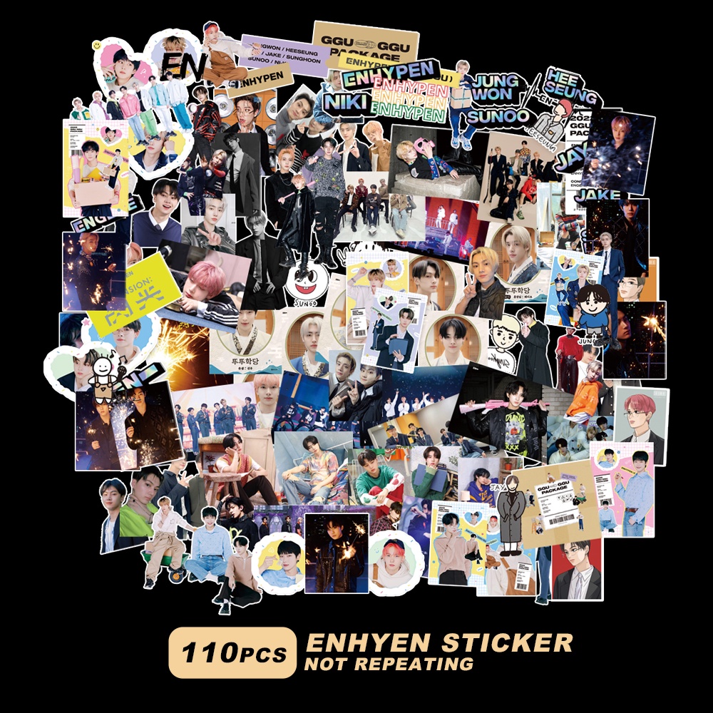 Uni.fun 110 pcs / set ENHYPEN Sticker Luggage Decorations KPOP Stickers ...