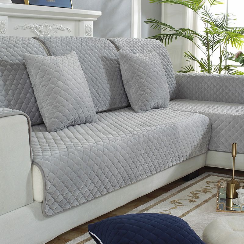 Winter Crystal Velvet Anti Slip Sofa Cushion Warm Plush Sofa Cushion