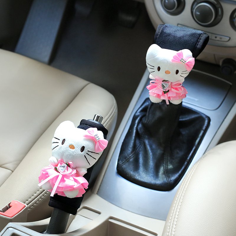 Car Gear Cover Cute Cartoon Handbrake Automatic Manual Hanger Plush ...