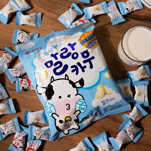 Korea Snack malang cow milk candy Flavor Strawberry 79g (/) 79g korean