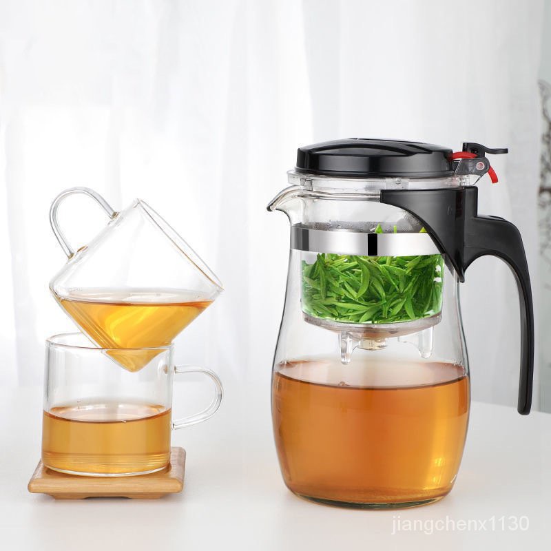 Pressed Tea Kettle With Strainer 500 Ml. Glass Material Food Grade