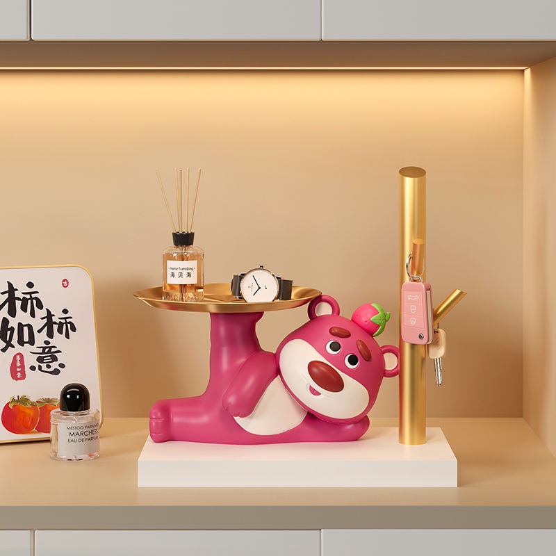 Strawberry Bear Key Storage Entrance Cabinet Door Jewelry Tray Shoe ...