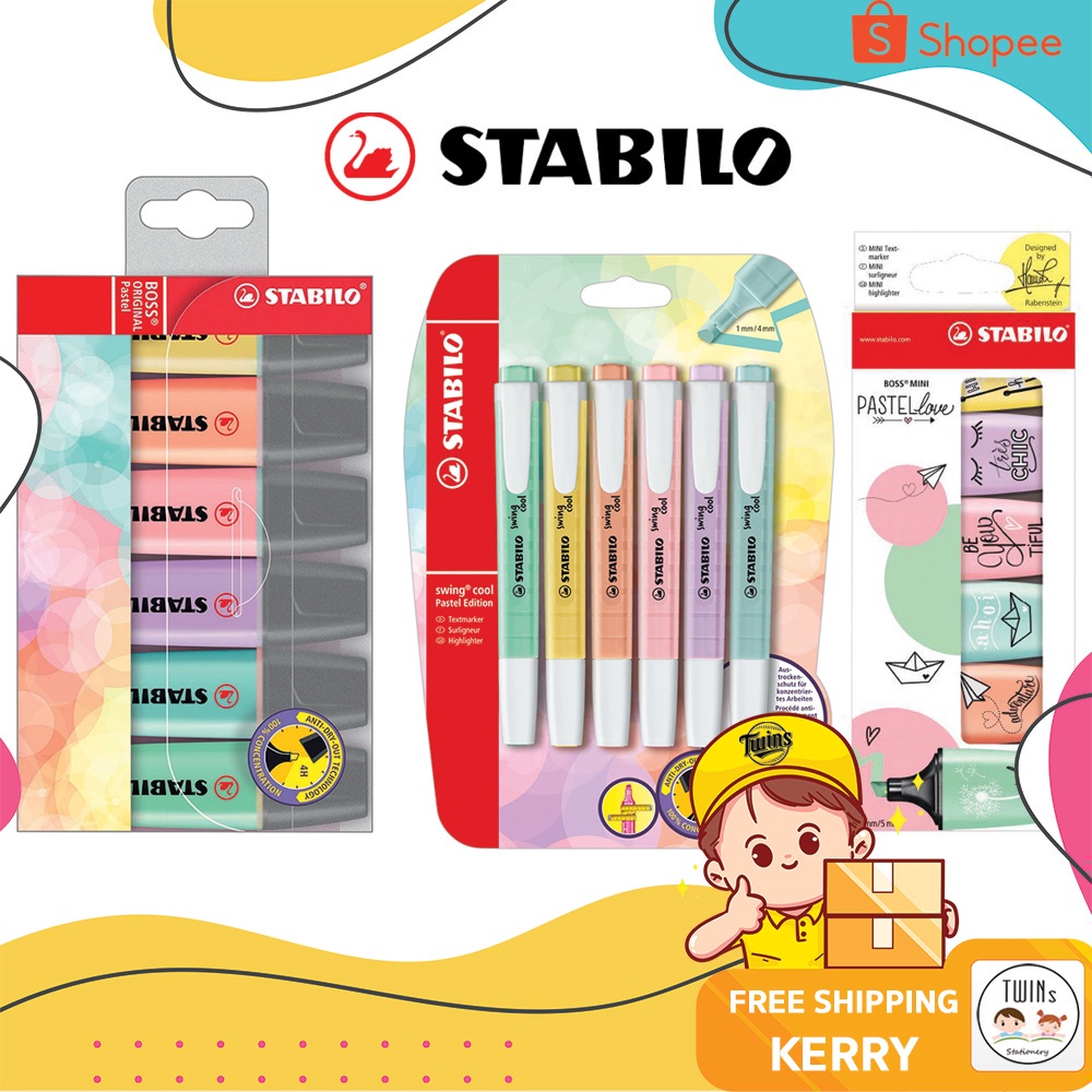 Cheapest Stabilo Boss/Mini/Swing Cool Pastel & Original Highlighter Set ...