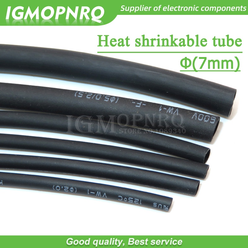 7-Color 4.5mm Heat Shrink Tubing Kit – 2:1 Ratio, 1 Meter Each, Assorted Colors, Black Sheath, PF Brand