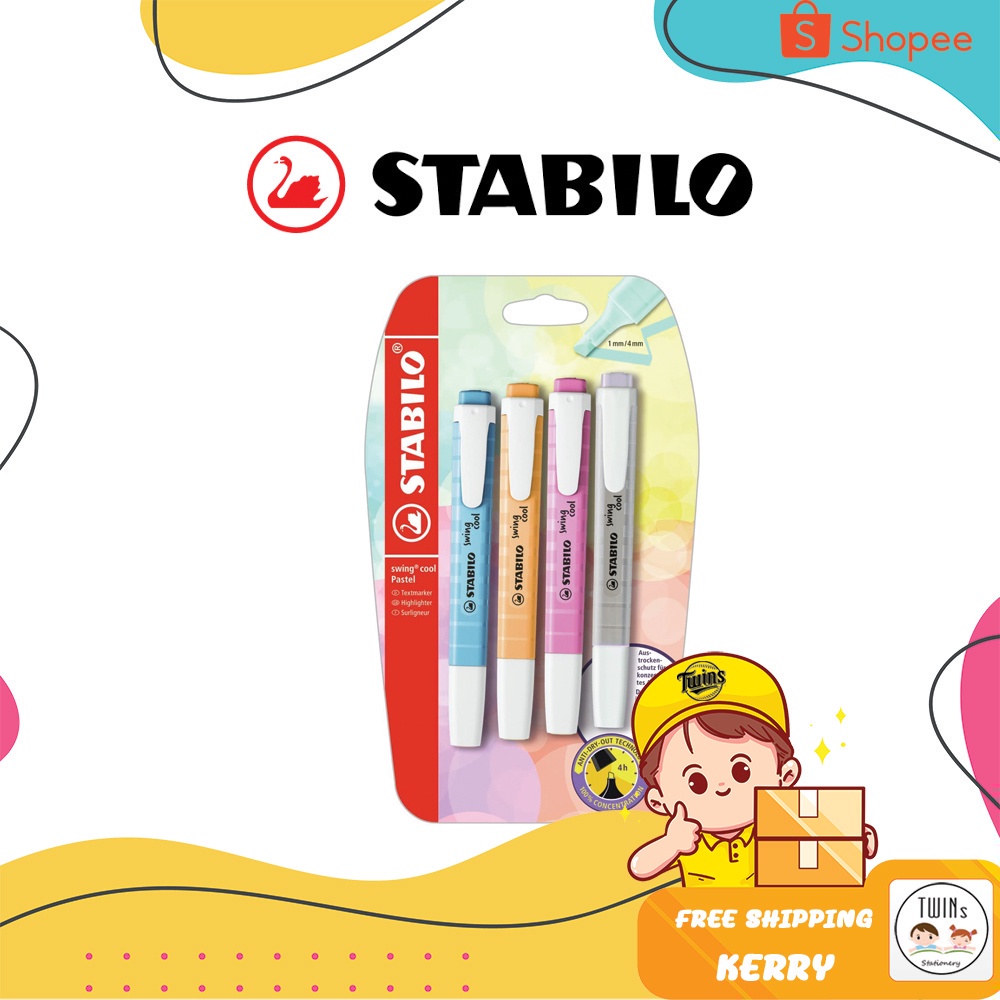 Cheapest Highlighter Swing Cool Pastel Set Of 4 Colors New Color