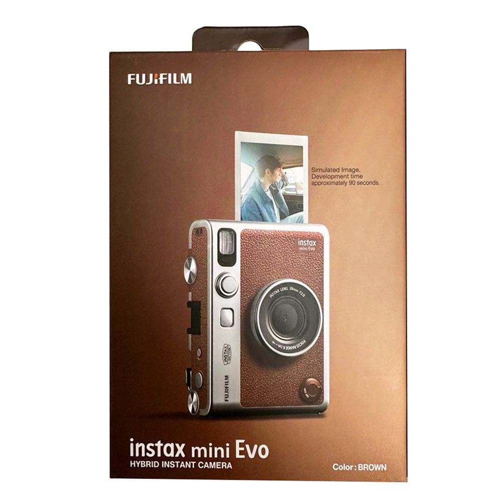 Fujifilm Instax Mini Evo Hybrid Instant Camera (Brown, USB-C ...