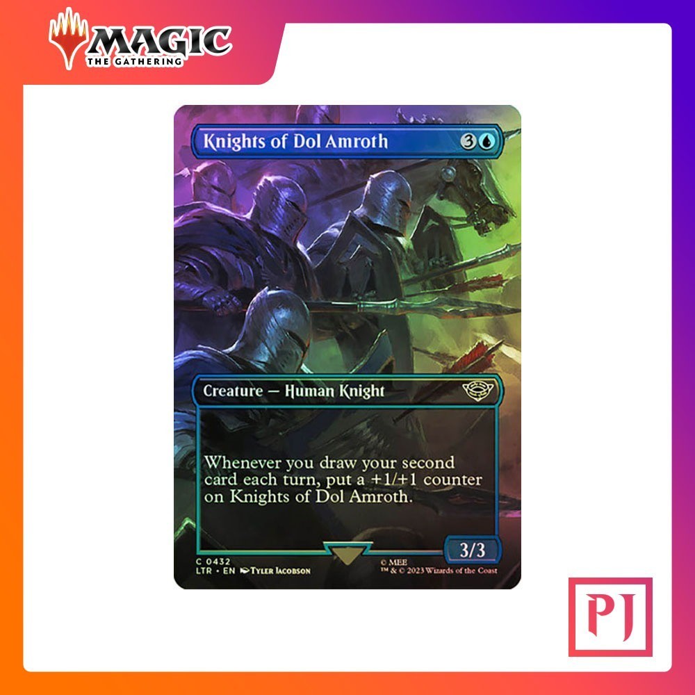 [mtg] Knights Of Dol Amroth (borderless) [ltr] [blue] [common] [foil 