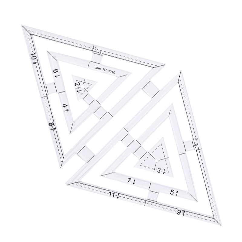 Yixi Double Triangle Transparent Acrylic Patchwork Ruler Handmade ...