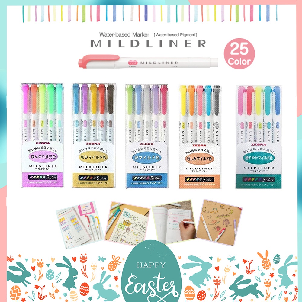 Cheapest Mildliner Highlighter Set Separate Stick And Of 5 Colors With