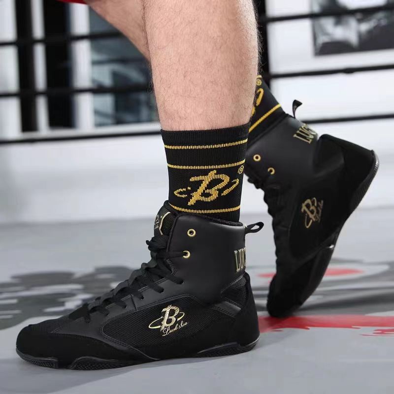 Taekwondo Boxing Training Shoes Professional Boxing Shoes Men Women Competition Wrestling Shoes Children Students Fighting Shoes Training Muay Thai Sanda High Top Fighting Shoes Shopee Philippines