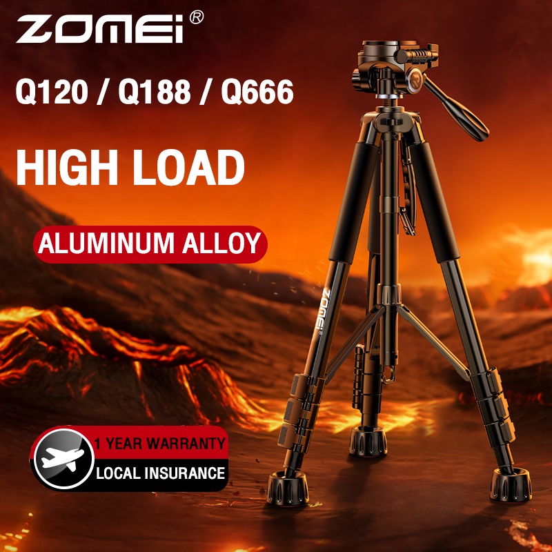 Zomei series tripod Q120/Q188/Q666 Camera tripod Magnesium Aluminum