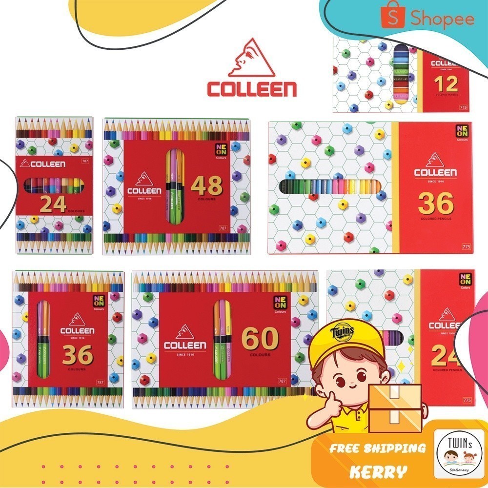 Colleen Colored Pencils 12/24/36/48/60 Colors 1 | Shopee Philippines