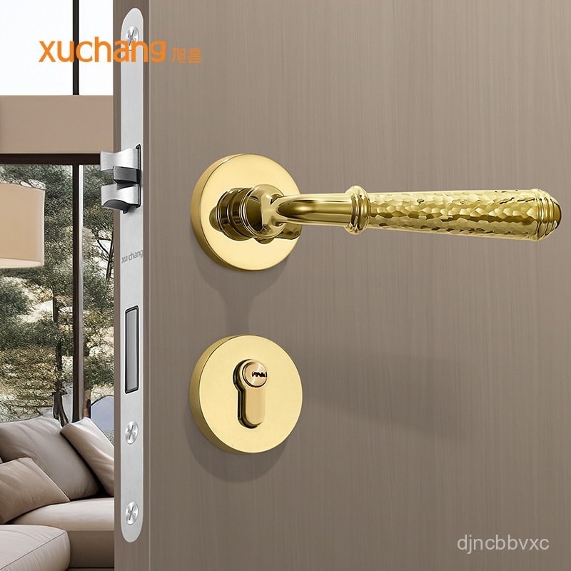 Bedroom Magnetic Separation Mute Door Lock Light Luxury French Style ...
