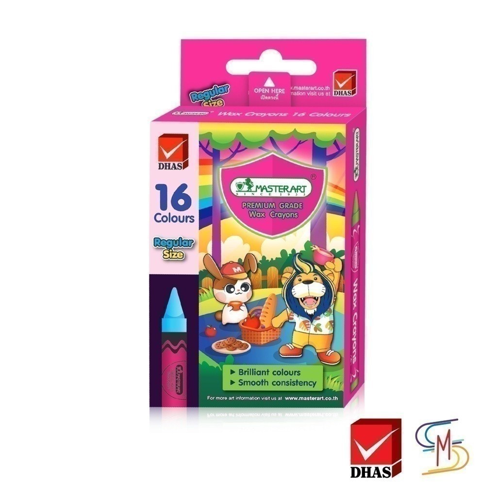 Master Art Master Art Crayon Medium 16 Colors, Amount 1 Box. | Shopee ...