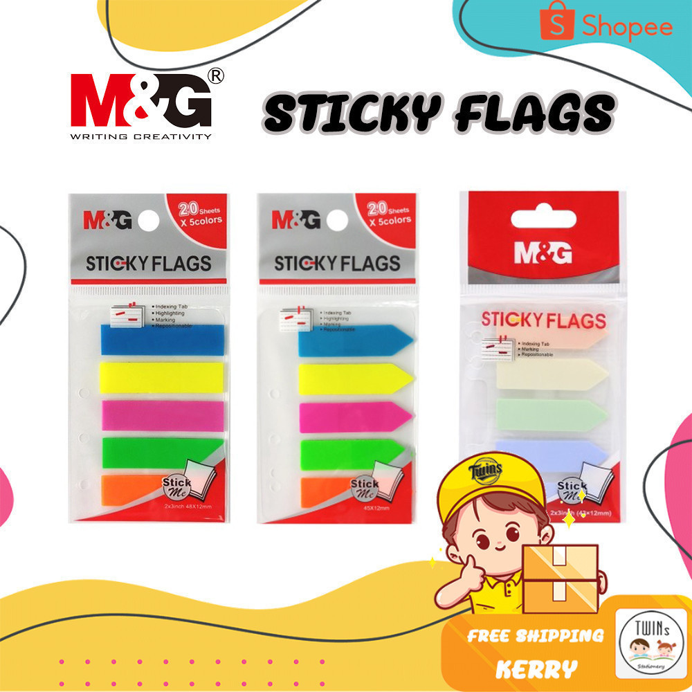 Sticky Flag Note Notes Index M&G Bookmark Arrow Head Square | Shopee ...