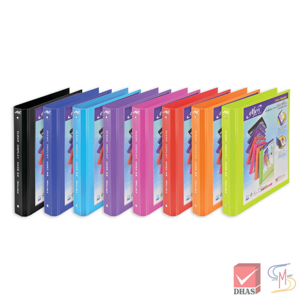 Elfen File Document Display 3-Ring Clip No. 4443 A4 1 | Shopee Philippines
