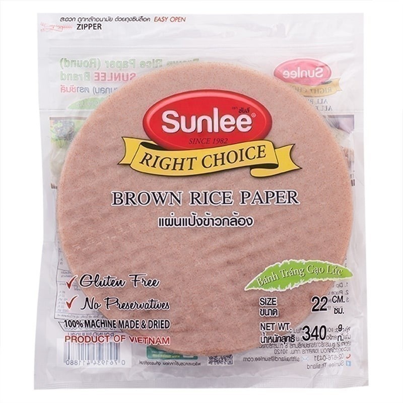 Sunlee Vietnamese Round Brown Rice Flour Sheet 340g [0761934411880 ...