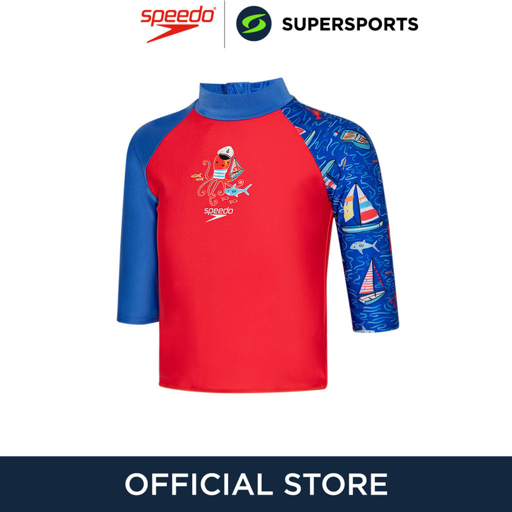 SPEEDO Digital Long Sleeve Boys' Rash Guard Shirt | Shopee Philippines
