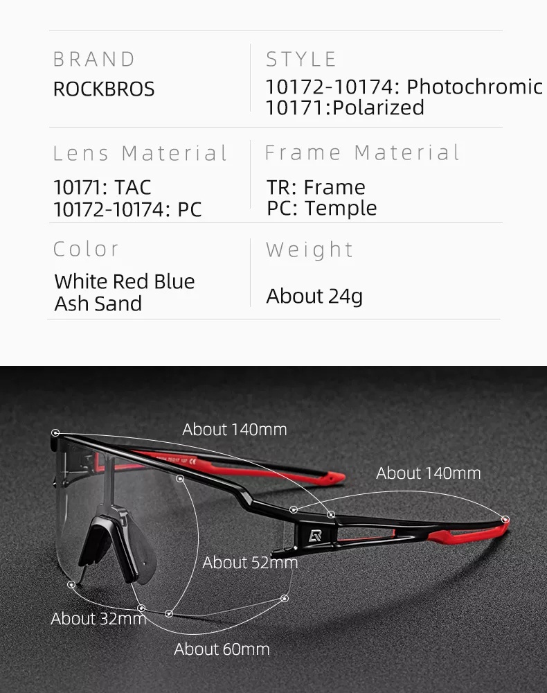 Clear Cycling Glasses ROCKBROS Women Sports Cycling Glasses Uv Protection Windproof Bike Glasses For Running Photochromic Sunglasses For Men