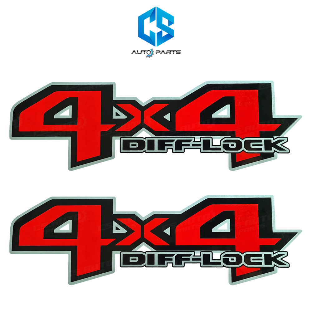 4x4 DIFF LOCK Sticker-MITSUBISHI TRITON ALL NEW Year 19-23 (Attached To ...