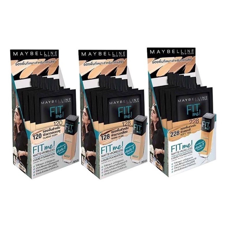 :: 1 Sachet ::FIT ME MATTE PORELESS LIQUID FOUNDATION MAYBELLINE ...