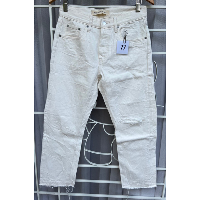 Z11) GAP1969 Jeans Women's/Men's Can Be Worn. Non-Stretch Fabric Cream ...