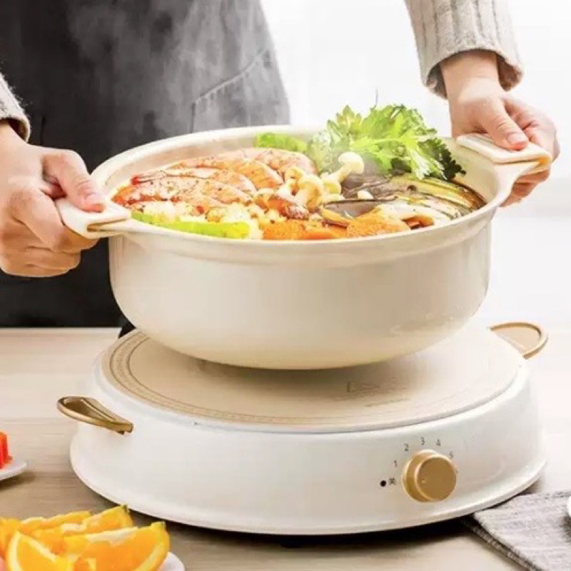 1 Year Warranty Electric Stove + Pot IRIS Ricopa/Ceramic Coated