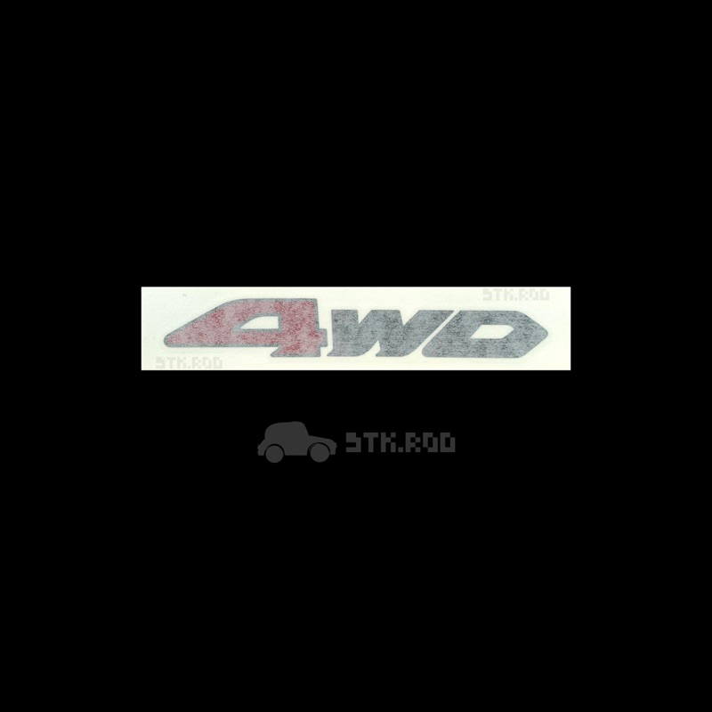 4WD STICKER Attached To The Rear Cover D-MAX Year 2007-2010 The Of The ...