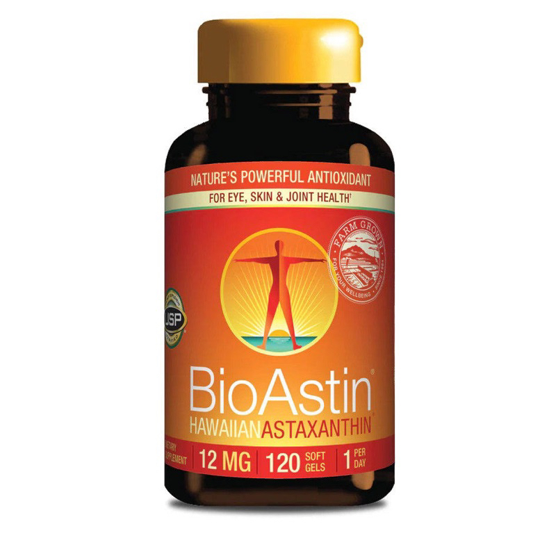 Red Algae BioAstin Hawaiian Astaxanthin 12mg 120 Gel Caps Joint And Eye ...
