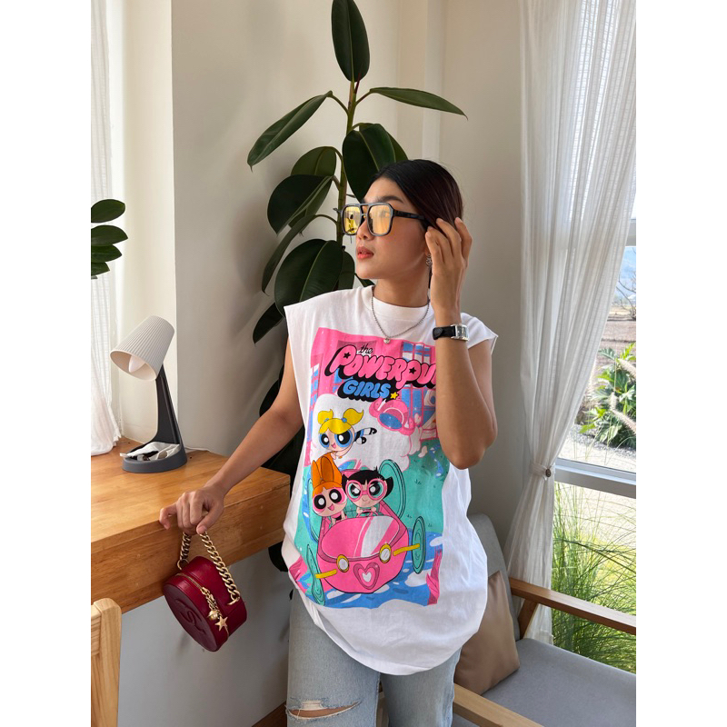 Powerpuff Stripe White T-Shirt | Shopee Philippines